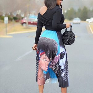 Y2K Cartoon Pleated Skirt - Cute Aesthetic Skirt for Coquette and Grunge Styles