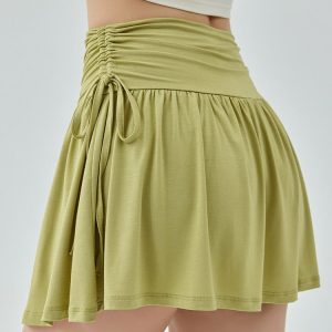 Y2K Coquette Aesthetic Green Tennis Skirt - Trendy Cargo Style for Chic Outfits