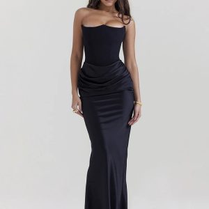 Y2K Coquette Aesthetic Seraphic Splendor Maxi Dress for Effortless Style and Elegance