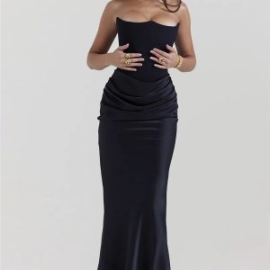 Y2K Coquette Aesthetic Seraphic Splendor Maxi Dress for Effortless Style and Elegance