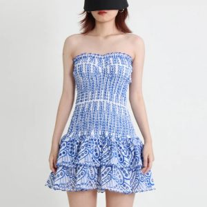 Y2K Coquette Aesthetic Strapless Mini Dress for Cute Outfits and Trendy Looks