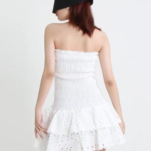 Y2K Coquette Aesthetic Strapless Mini Dress for Cute Outfits and Trendy Looks