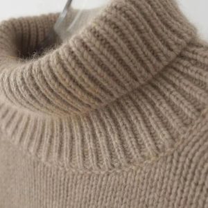 Y2K Fashion Boomerang Babe Cozy Turtleneck Pullover for Cute Aesthetic Outfits