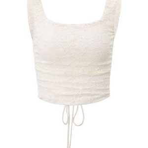 Y2K Fashion Braided Tie Lace Tank Top - Cute Aesthetic Crop Top for Stylish Outfits