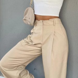 Y2K Fashion Casual Street Tailored Pants for Trendy Aesthetic Outfits and Everyday Wear