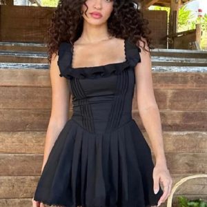 Y2K Fashion Deep Dive Diva Corset Mini Dress - Cute Aesthetic Party Outfit for Trendsetters