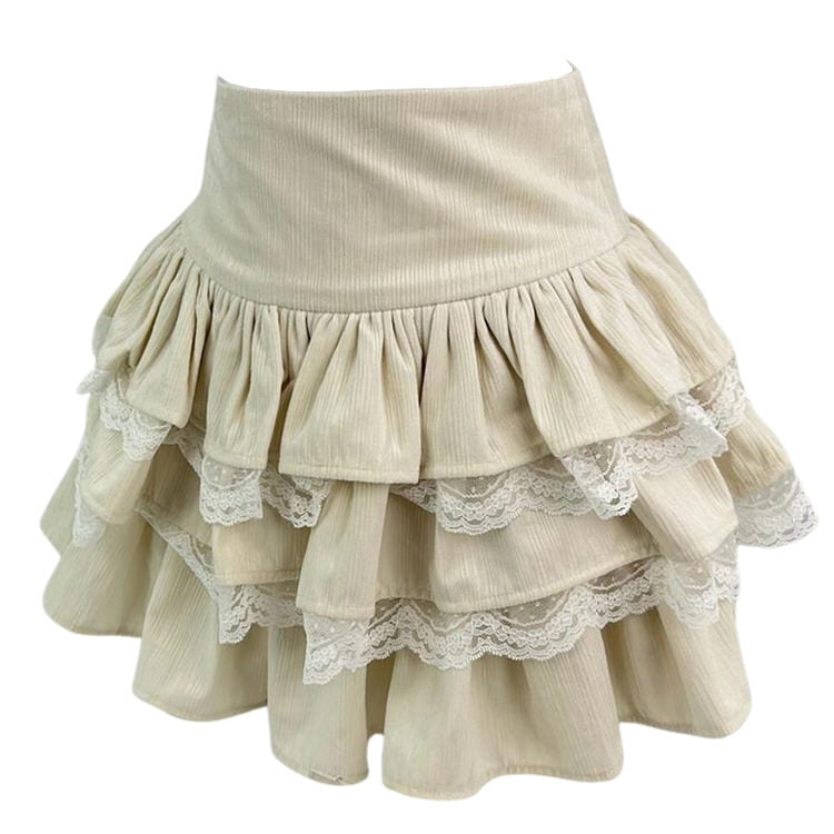 Y2K Fashion Ruffled Lace Skirt - Ballerina Core Aesthetic for Cute and Stylish Outfits