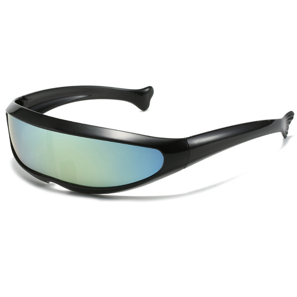 Y2K Fashion Shield Mirrored Sunglasses for Retro Aesthetic Looks and Stylish Outfits