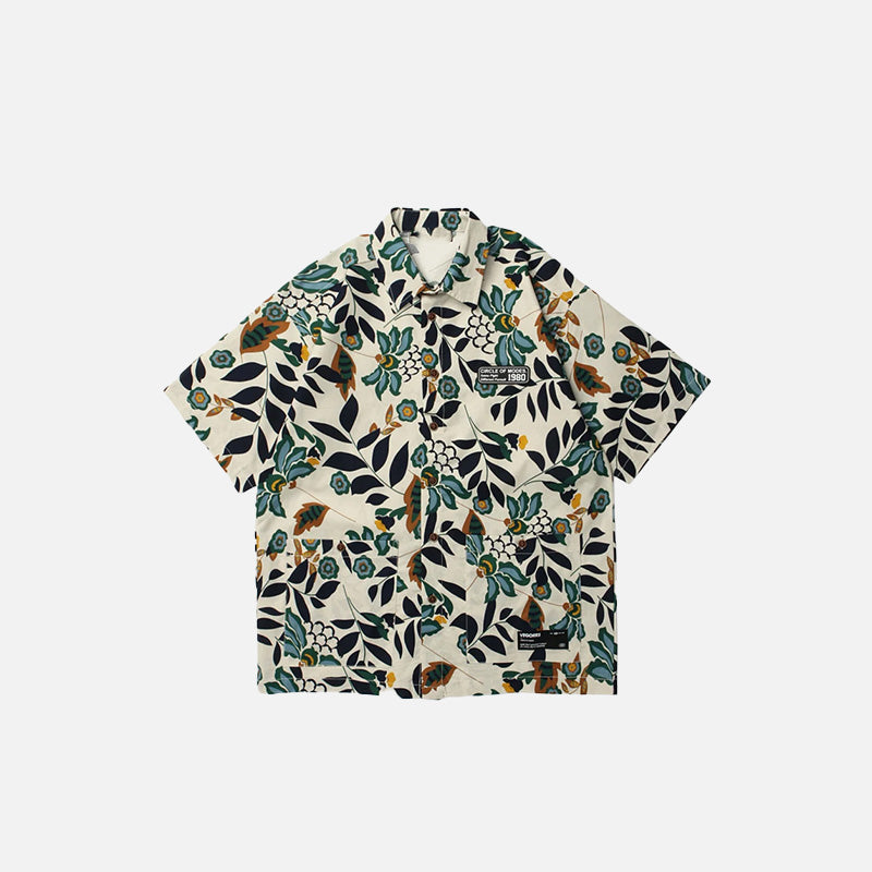 Y2K Floral Aloha Shirt - Vintage-Inspired Y2K Style for Trendy Aesthetic Outfits