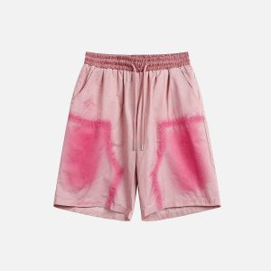 Y2K Graffiti Drawstring Shorts for Trendy Aesthetic Outfits and Comfy Summer Vibes