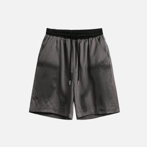 Y2K Graffiti Drawstring Shorts for Trendy Aesthetic Outfits and Comfy Summer Vibes