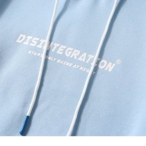 Y2K Grunge Aesthetic Disintegration Art Hoodie - Trendy Comfy Streetwear for Unique Style