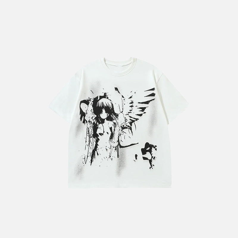 Y2K Grunge Aesthetic Graphic Tee - Vintage-Inspired Goth Style Top for Trendy Outfits