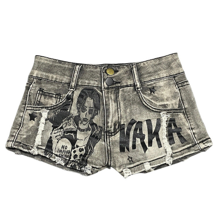 Y2K Grunge Aesthetic Micro Jorts for Trendy Vintage-Inspired Outfits