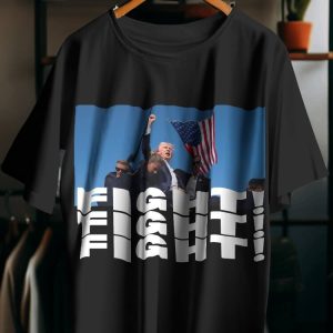 Y2K Grunge Style Trump Fight Tee - Vintage Aesthetic Graphic T-Shirt for Bold Fashion