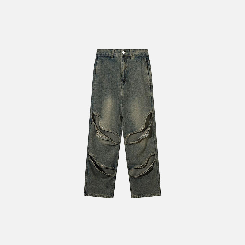 Y2K High Street Baggy Denim Pants for Trendy Grunge and Coquette Aesthetic Outfits