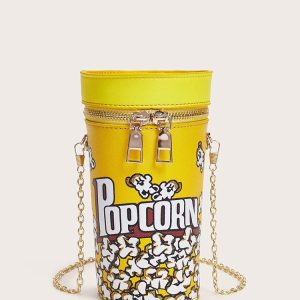 Y2K Mini Popcorn Crossbody Bag - Cute Aesthetic Accessory for Coquette and Grunge Styles