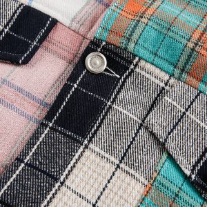 Y2K Multi-Color Plaid Jacket for Trendy Coquette and Grunge Aesthetic Outfits