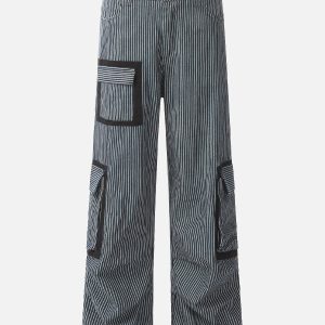 Y2K Multi Pocket Cargo Pants for Trendy Grunge and Coquette Aesthetic Outfits