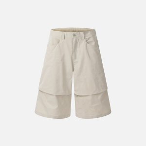 Y2K Multi Pocket Cargo Shorts for a Chic Grunge Aesthetic Look