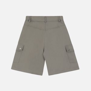 Y2K Multi Pocket Cargo Shorts for Trendy Coquette and Grunge Aesthetic Outfits