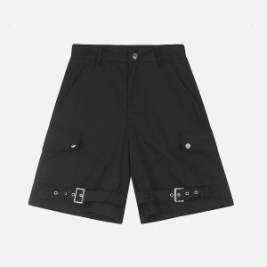 Y2K Multi Pocket Cargo Shorts for Trendy Coquette and Grunge Aesthetic Outfits