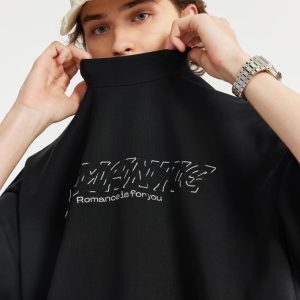 Y2K Oversized Embroidery T-Shirt for Coquette Aesthetic and Grunge Style Outfits