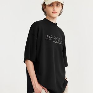 Y2K Oversized Embroidery T-Shirt for Coquette Aesthetic and Grunge Style Outfits