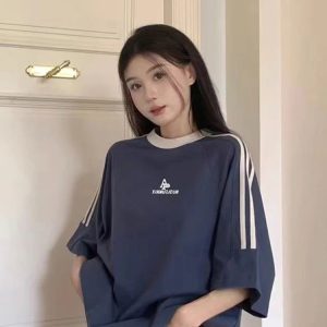 Y2K Oversized Retro T-Shirt: Vintage-Inspired Comfy Top for Aesthetic Outfits