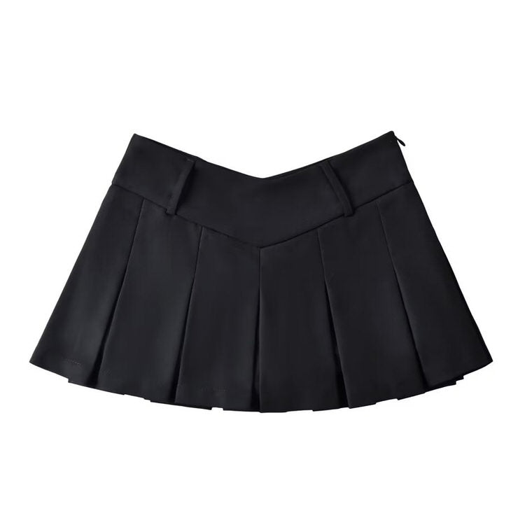 Y2K Pleated Cargo Skirt - Trendy Y2K Aesthetic Mini Skirt for Stylish Outfits