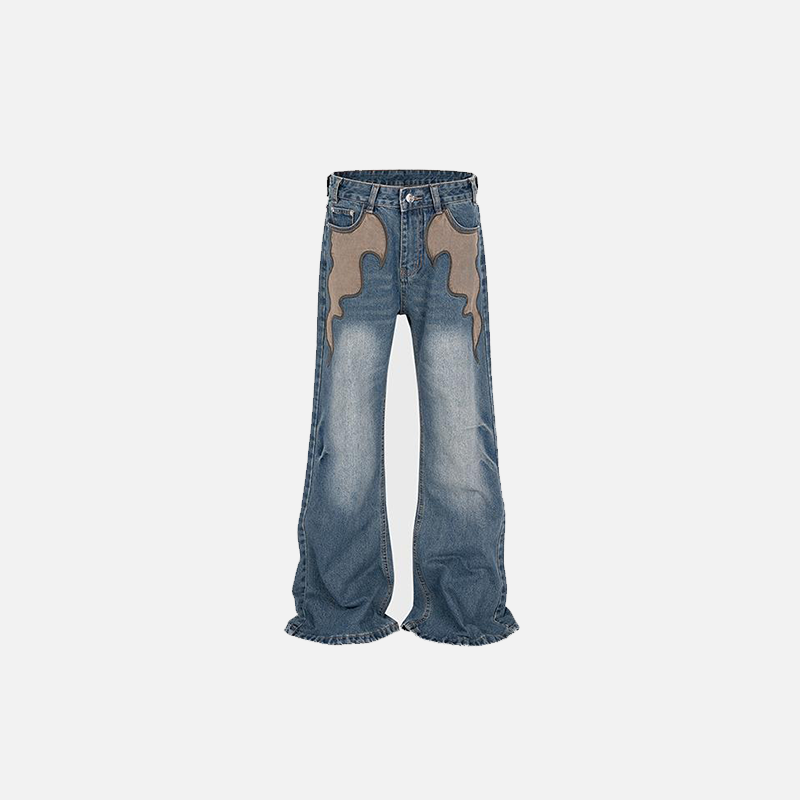 Y2K Retro Flare Blue Jeans for Trendy Aesthetic Outfits and Vintage Vibes