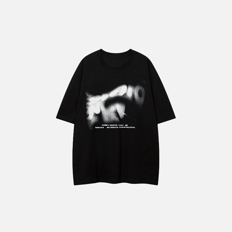 Y2K Shadow Faded T-Shirt - Vintage Aesthetic Tee for Grunge and Coquette Styles