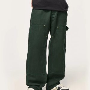 Y2K Soft Boy Pocket Cargo Pants for Comfy Aesthetic Outfits and Everyday Style