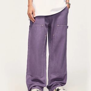 Y2K Soft Boy Pocket Cargo Pants for Comfy Aesthetic Outfits and Everyday Style