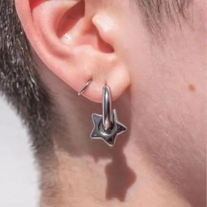 Y2K Star Heart Hoop Earrings - Cute Coquette Aesthetic Jewelry for Trendy Outfits