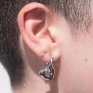 Y2K Star Heart Hoop Earrings - Cute Coquette Aesthetic Jewelry for Trendy Outfits