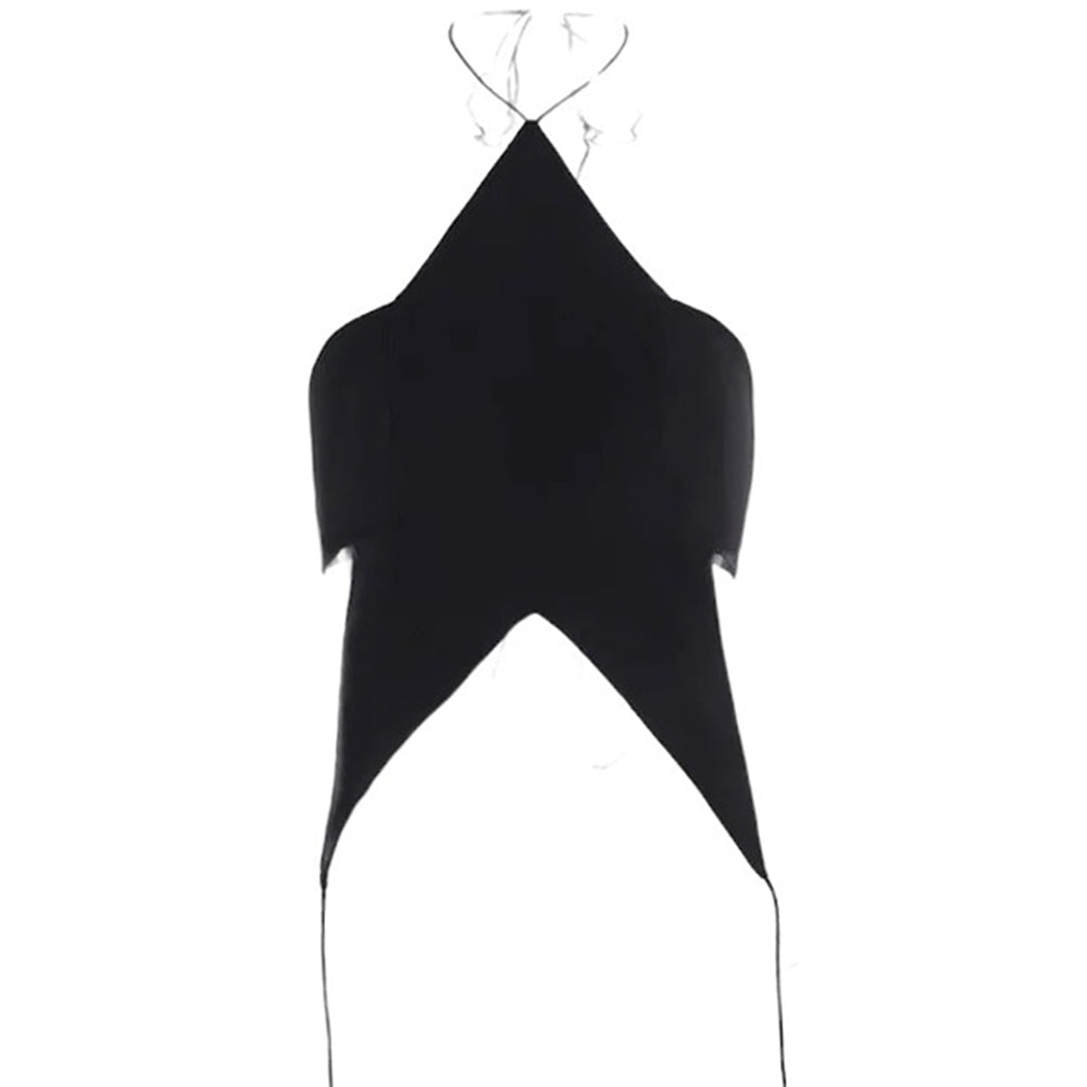 Y2K Star-Shaped Backless Top for Trendy Coquette and Grunge Aesthetic Outfits