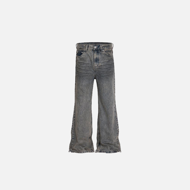 Y2K Straight Leg Jeans for a Chic Grunge Aesthetic - Vintage-Inspired Denim Style