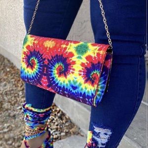 Y2K Tie Dye Casual Bag: Trendy Aesthetic Accessory for Coquette and Grunge Styles