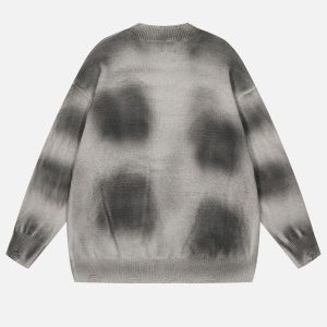 Y2K Tie Dye Distressed Cardigan - Trendy Grunge Aesthetic Layering Piece for Stylish Outfits