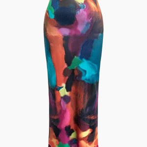 Y2K Tie Dye Maxi Skirt - Trendy Boho Aesthetic for Effortless Summer Style