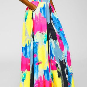 Y2K Tie Dye Print High Waist Wide Leg Pants for Trendy Aesthetic Outfits