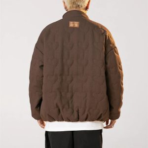 Y2K Vintage Breeze Puffer Jacket - Cozy Retro Outerwear for Aesthetic Outfits