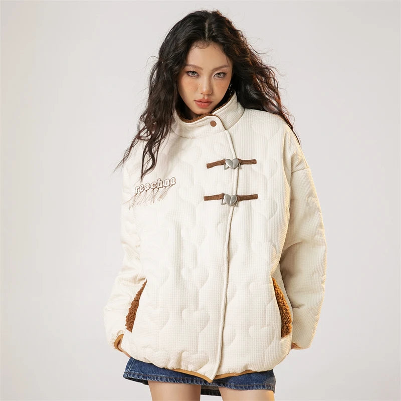 Y2K Vintage Breeze Puffer Jacket - Cozy Retro Outerwear for Aesthetic Outfits