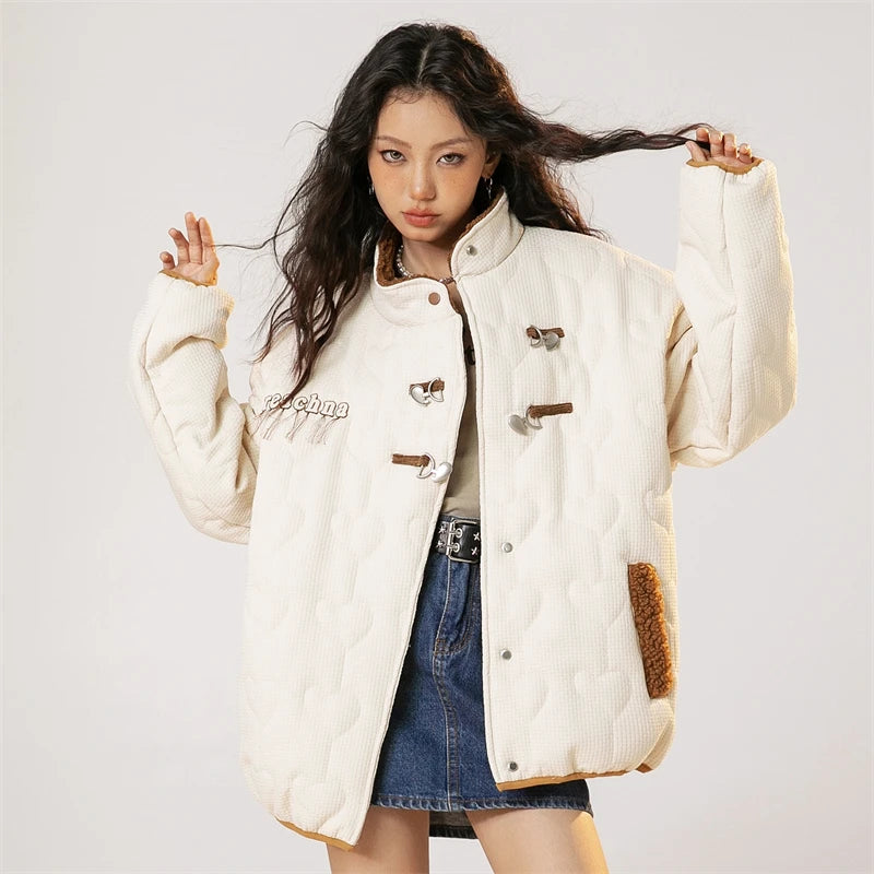 Y2K Vintage Breeze Puffer Jacket - Cozy Retro Outerwear for Aesthetic Outfits