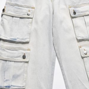 Y2K Vintage Distressed Cargo Pants for Trendy Grunge Aesthetic Outfits