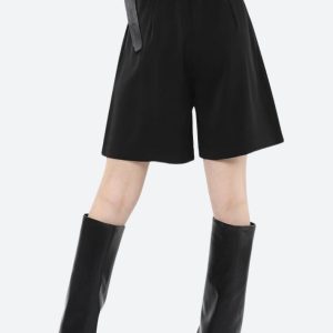 Y2K Wide Leg Pleated Shorts for Trendy Aesthetic Outfits and Comfy Summer Style