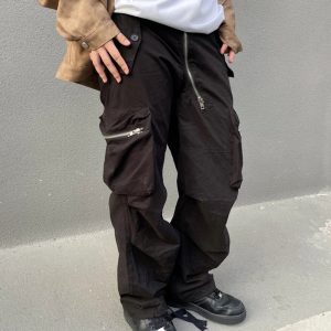 Y2K Women's Cargo Pants: Trendy Grunge Aesthetic with Vintage Vibes and Functional Style