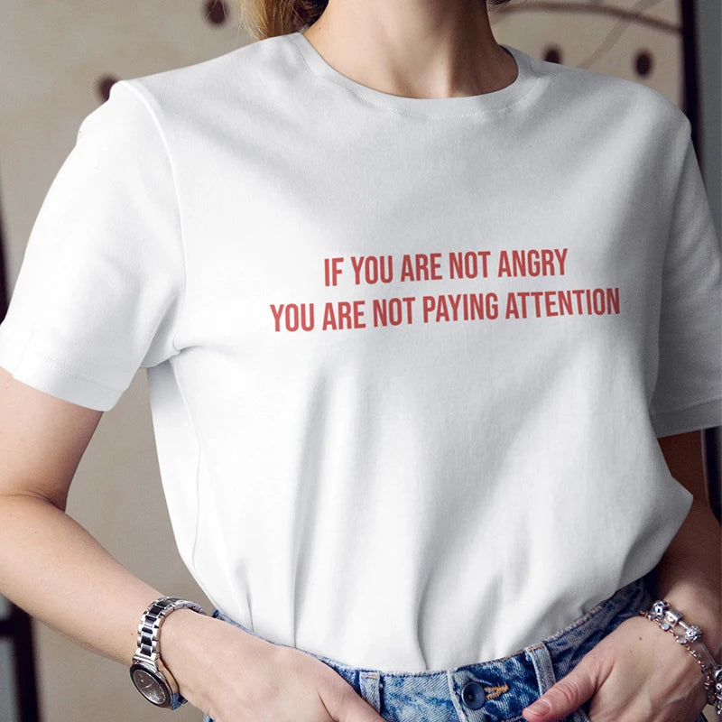 You Are Not Paying Attention Y2K Grunge Tee - Cute Aesthetic Top for Trendy Outfits