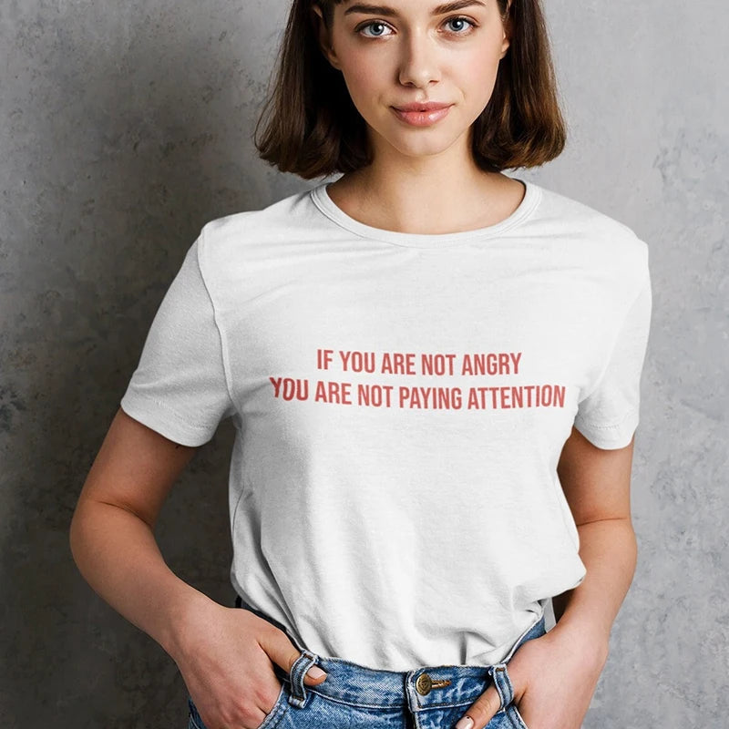 You Are Not Paying Attention Y2K Grunge Tee - Cute Aesthetic Top for Trendy Outfits